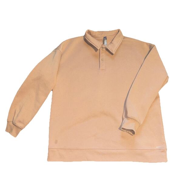 Mondetta Collared Pullover Cozy Lounge Wear Gorpcore Sweatshirt Tan Sz XL - Picture 1 of 8